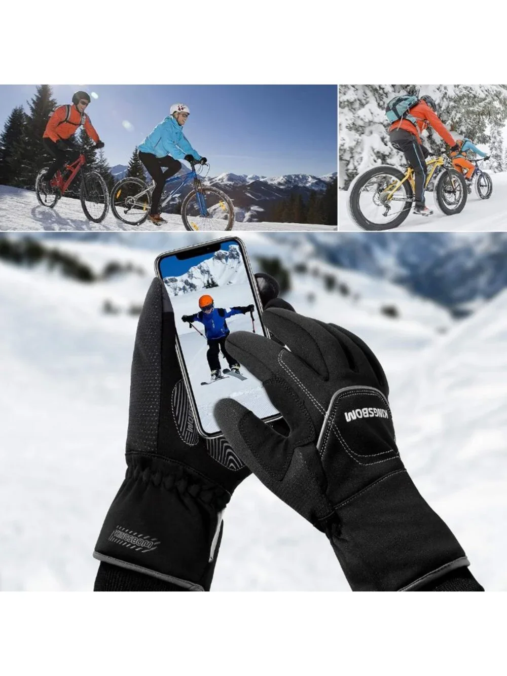 Warm Waterproof Windproof Winter Gloves - Thermal Touch Screen for Outdoor